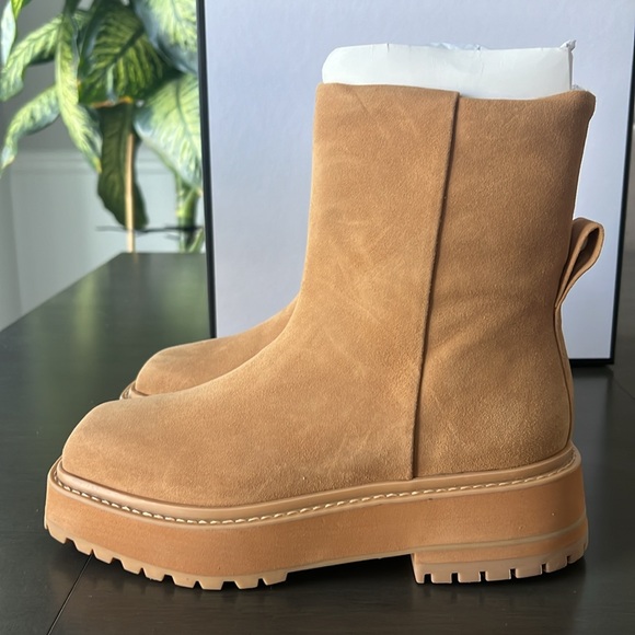 Larroude Shoes - LARROUDE HAILEY ANKLE BOOTS SUEDE TOASTED 5
